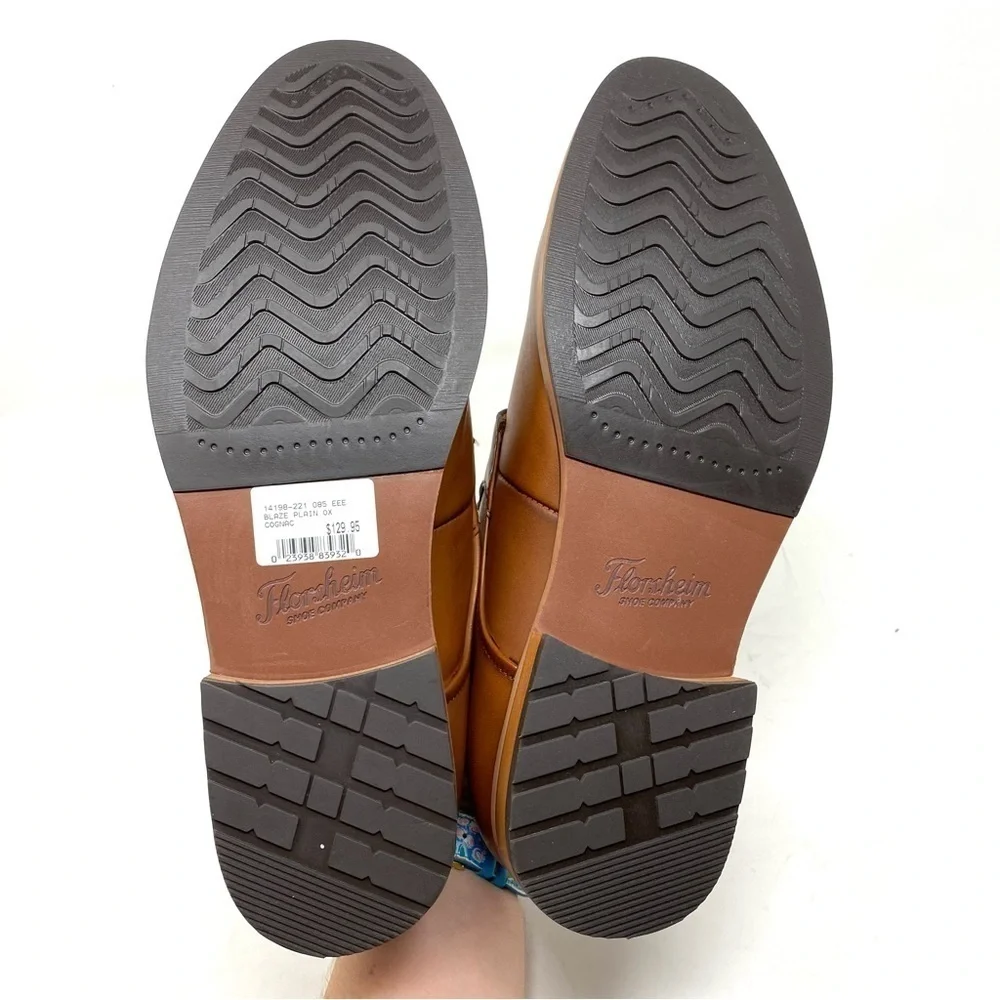 Florsheim BLAZE Plain Toe Leather Oxford Cognac EEE width